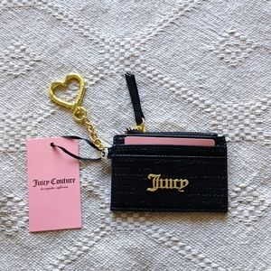 JUICY COUTURE Card Case | Black | " Heart and Soul" | NWT